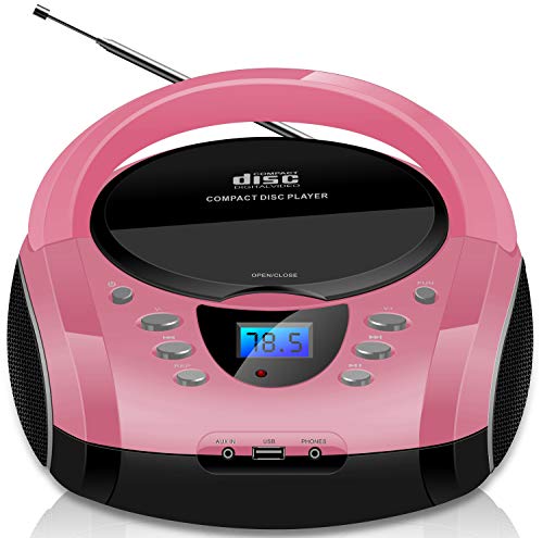 Mädchen Stereo Anlage CD Player Radio Lautsprecher Kinder Zimmer Big Light 