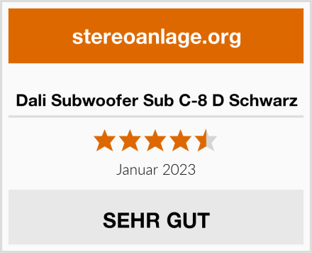  Dali Subwoofer Sub C-8 D Schwarz Test