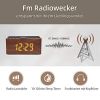  ANJANK Digitaler Radiowecker aus Holz